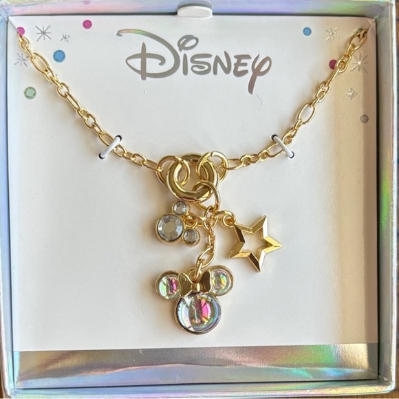 Disney Jewelry - Disney Minnie Mouse Necklace Dangle Charms